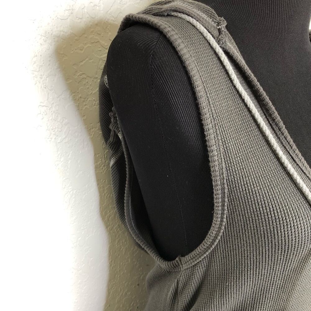 R&R Surplus charcoal gray hooded thermal tank maxi dress size Medium NWT - Picture 8 of 16